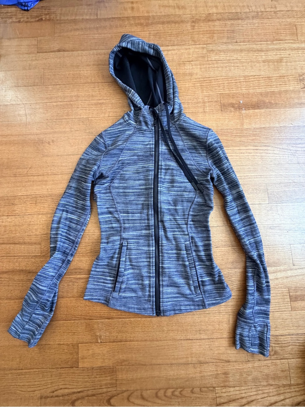 Lululemon Hooded Define Jacket Nulu Mini Space Dye Herringbone gray Size 4